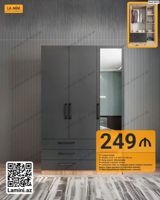 LA MINI 3 qapılı dolab - Kod: 5415 - Qiymət: 249 ₼ - Ölçülər — Mebel