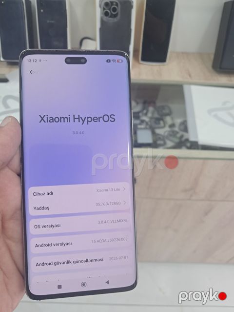 Xiaomi 13 Lite, 128 GB, rəng - Gümüşü, Barmaq izi
