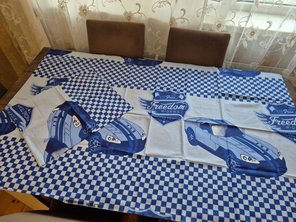 Uşaq mövzulu çarpayı dəsti üçün parça dəstləri - Naxışlar: - Mavi