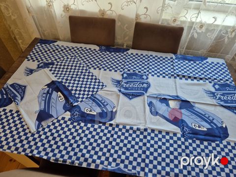 Uşaq mövzulu çarpayı dəsti üçün parça dəstləri - Naxışlar: - Mavi — Masazır
