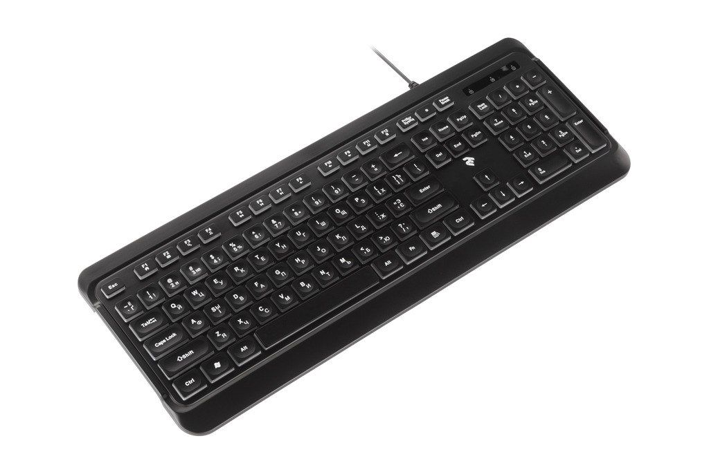 Klaviatura "2Е KS120 White backlight USB Black" — Elektronika, Bakı (3)