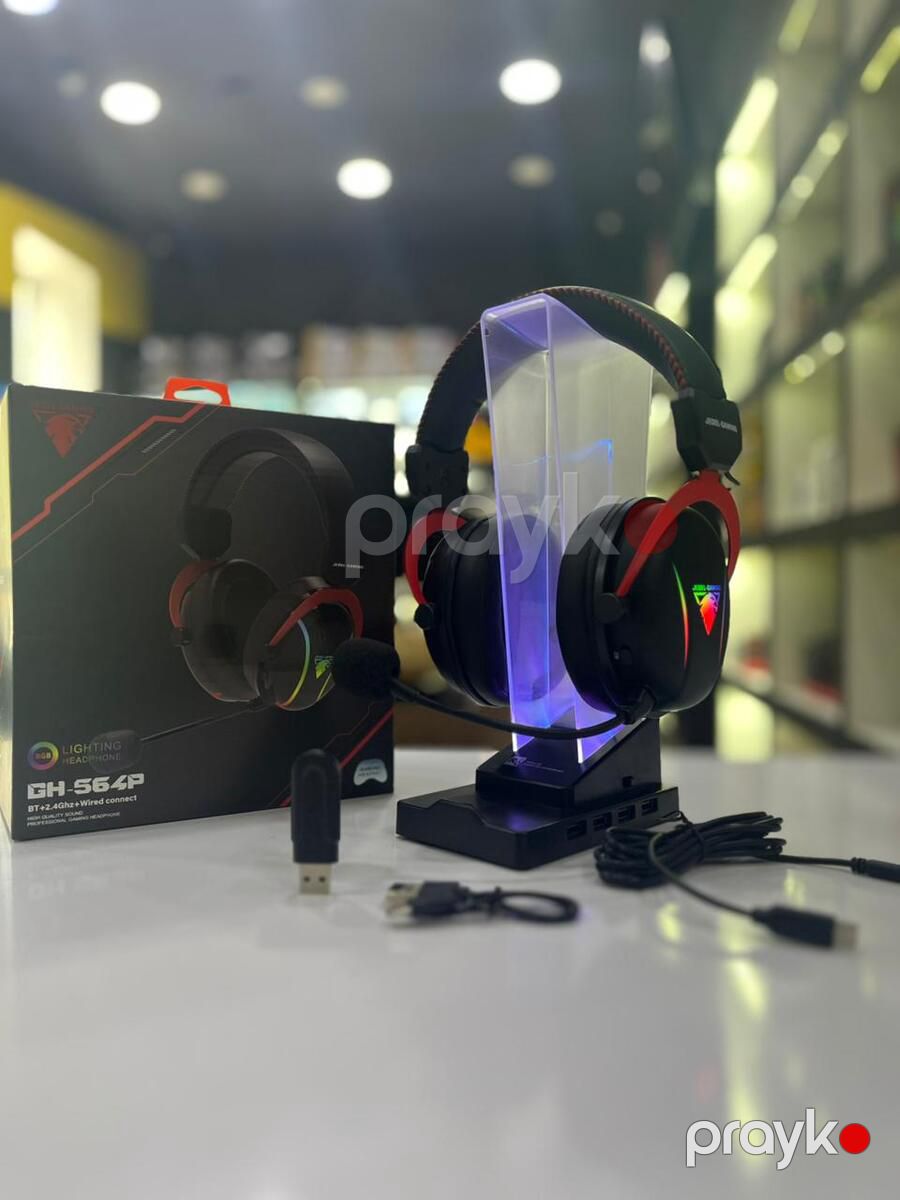 RGB Gaming qulaqlıq Jedel GH564P USB 7.1 Surround BT & 2.4 Wireless — Elektronika, Bakı (9)
