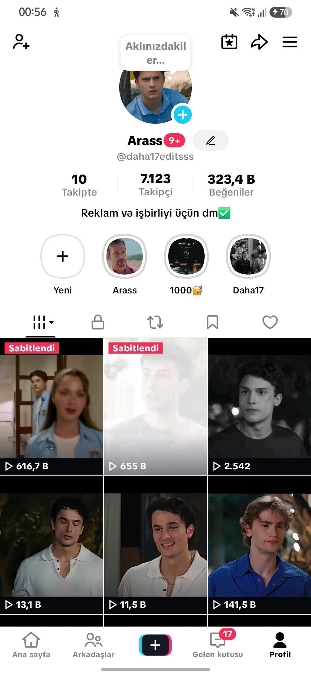 Xidmət: TikTok səhifəsində reklam və əməkdaşlıq Səhifə