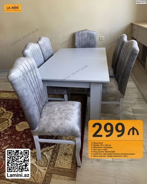 Məhsul: Masa Dəsti (Kod: 3519) - Ölçülər: 90 × 160 sm - Mexanizm — Lamini Mebel — Beds