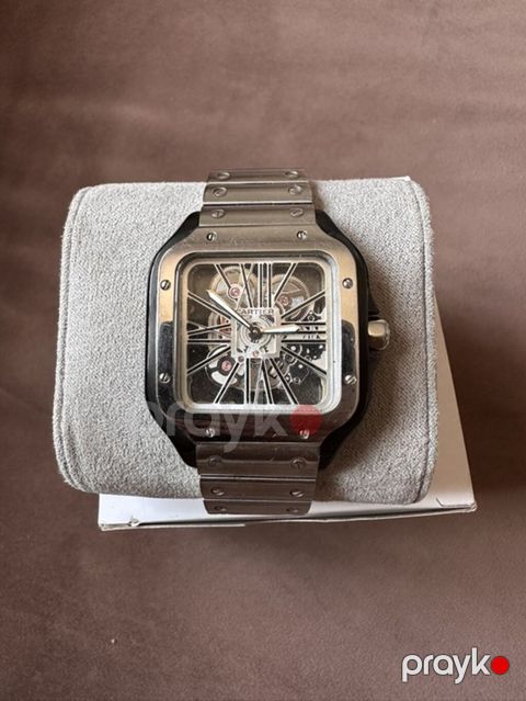 Model: Cartier Santos Skeleton üslubunda qol saatı - Korpus: kvadrat