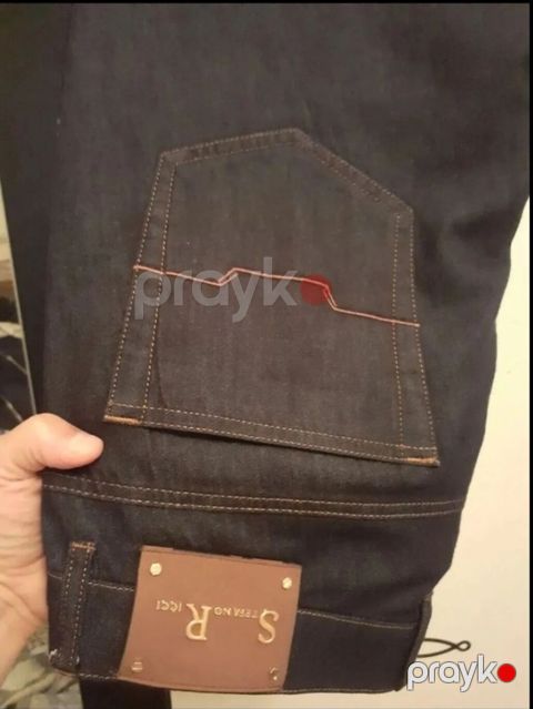 Stefano Ricci kişi denim şalvarı, 32 ölçü, tünd indiqo — Gəncə
