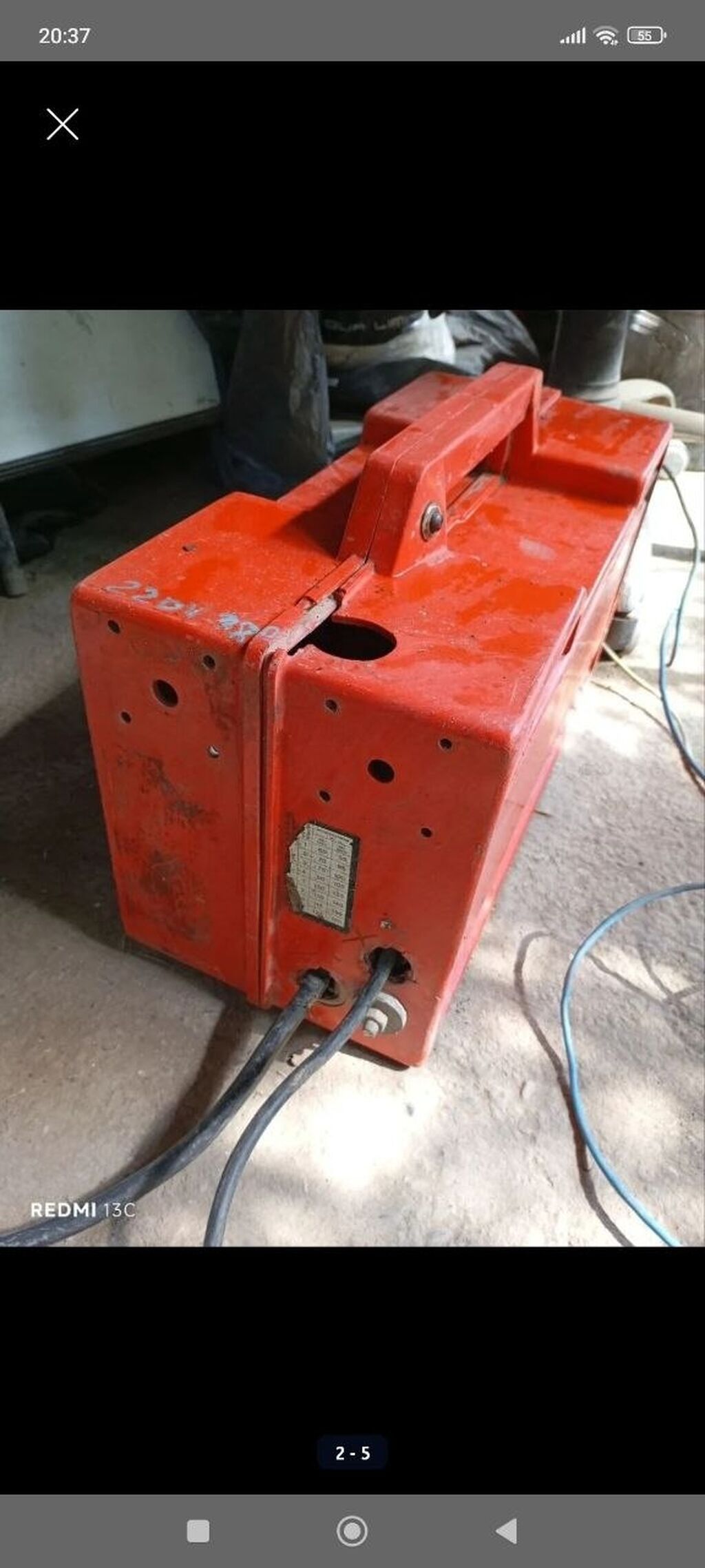 Qaynaq aparatı (transformator tipli), portativ korpusda, qırmızı metal — Alətlər, Bakı (2)