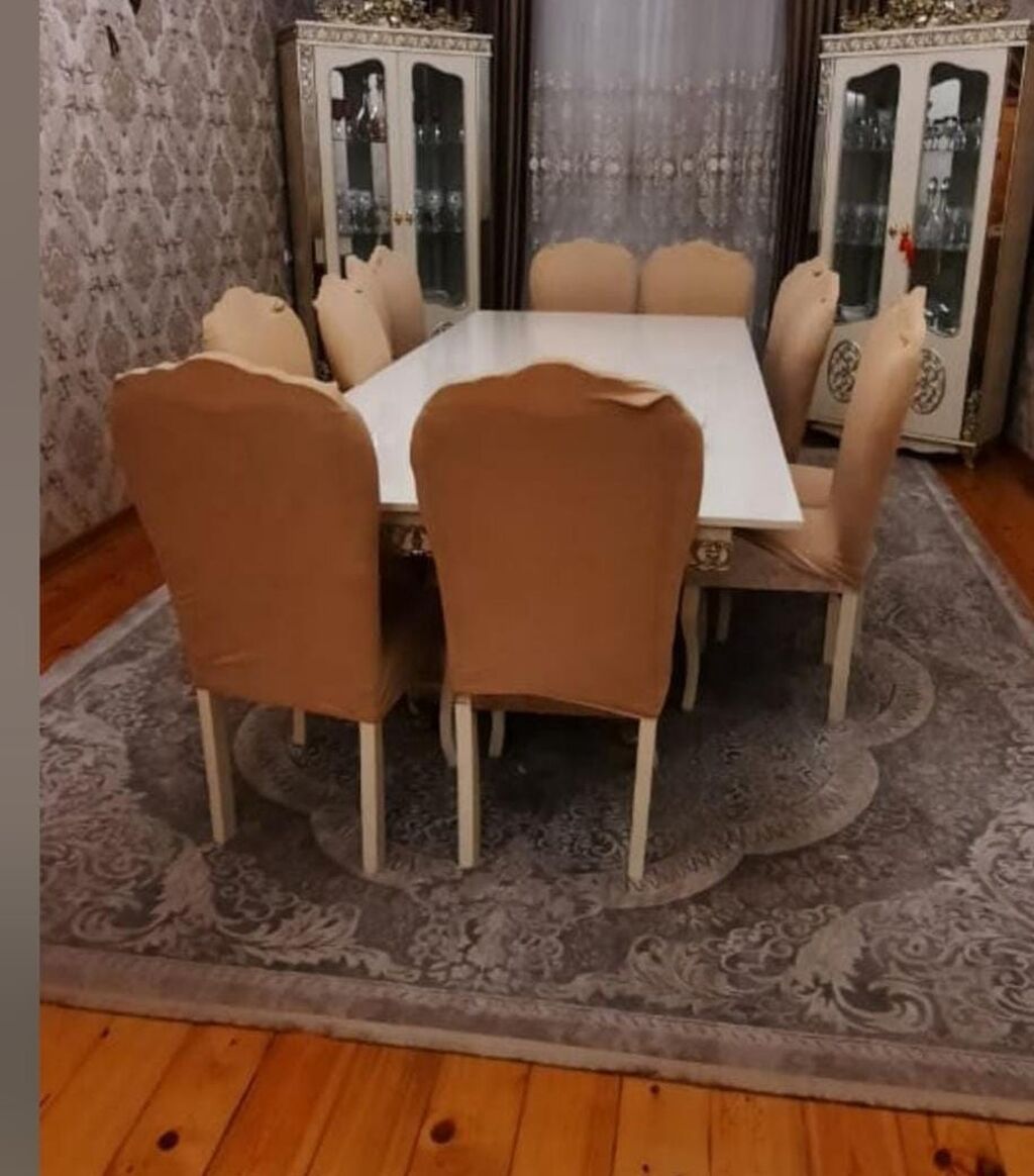 Qonaq otağı üçün, İşlənmiş, Dördbucaq masa, 14 stul — Mebel, Bakı