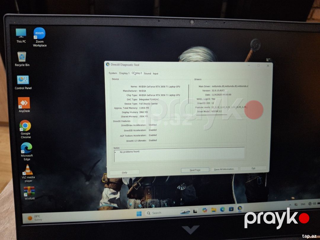 HP Victus Ryzen 7 5800H Rtx3050ti 4GB — Elektronika, Bakı (8)