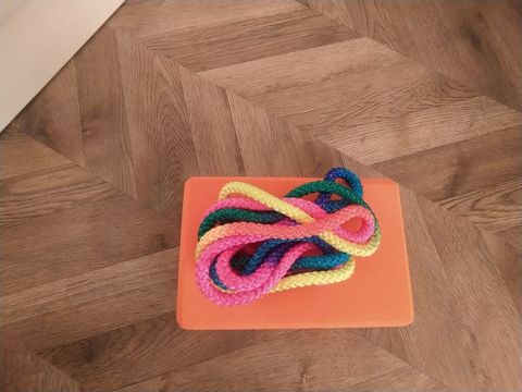 Yoga blok və rəngarəng elastik rezin iplər dəsti - Material: yüksək — İdman və Əyləncə