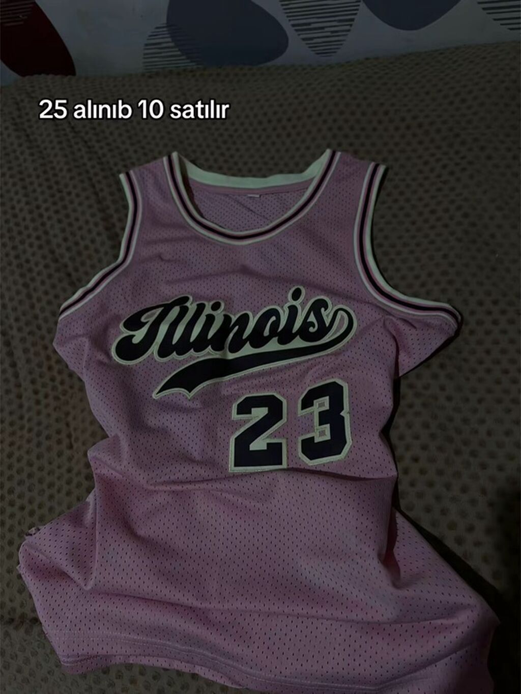 Basketbol maykası - Illinois 23 - Açıq çəhrayı