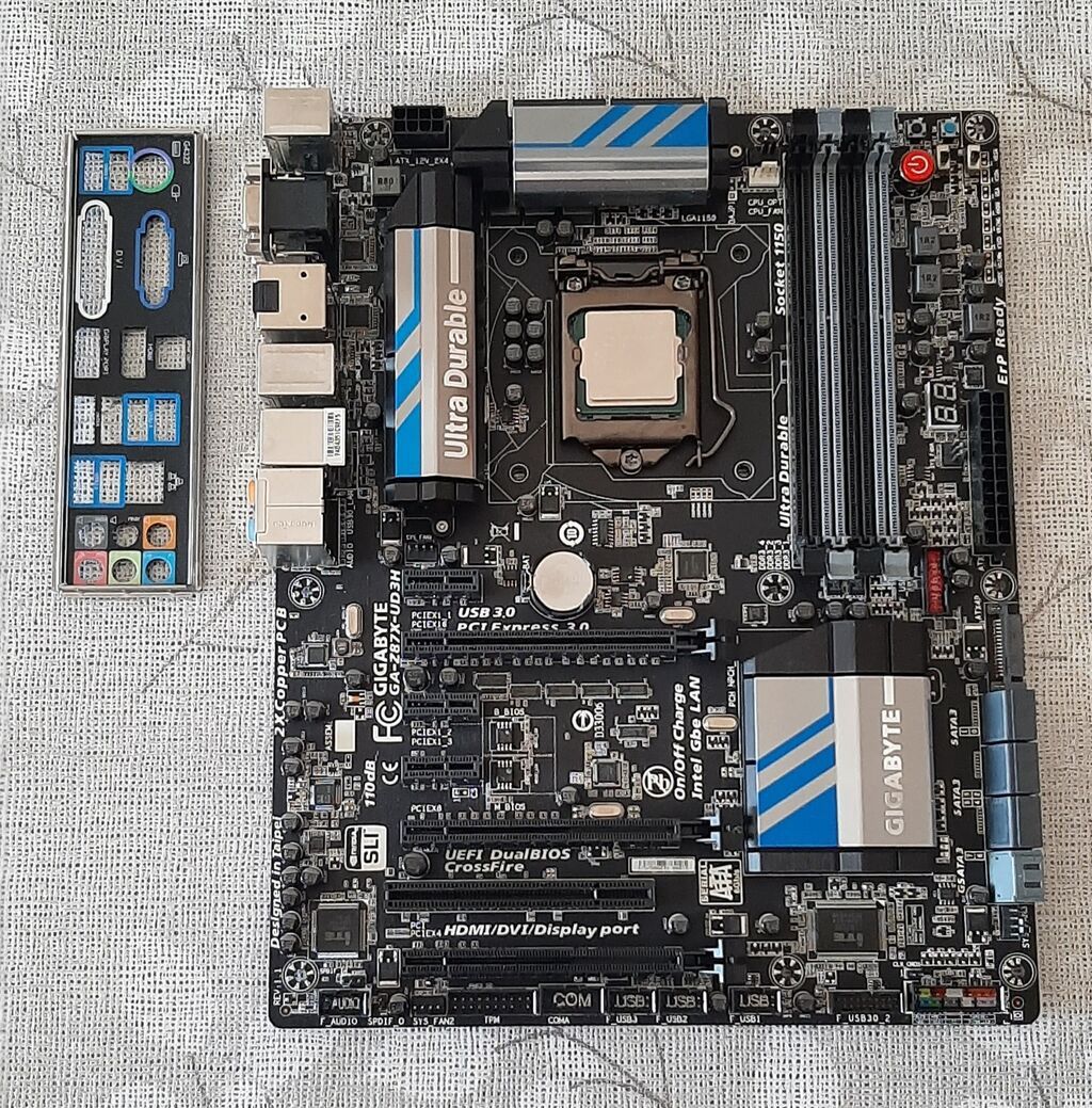 Bundle satılır - 165 AZN Ana plata : Gigabyte Z87X-UD3H CPU — Ana platalar, Bakı