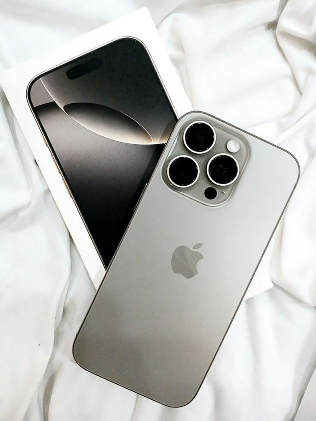 IPhone 16 Pro, 128 GB, Natural Titanium, Zəmanət, Simsiz şarj, Face ID — Apple iPhone, Bakı