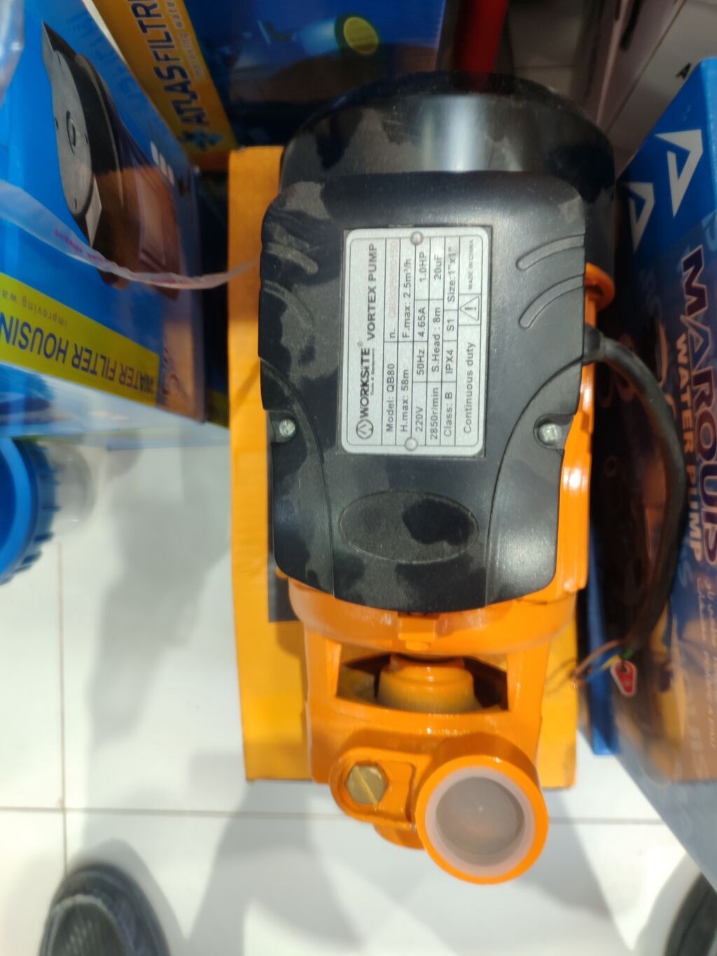 WORKSITE Vortex Pump – Model: QB80 - Güc: 1.0 HP - Gərginlik: 220V