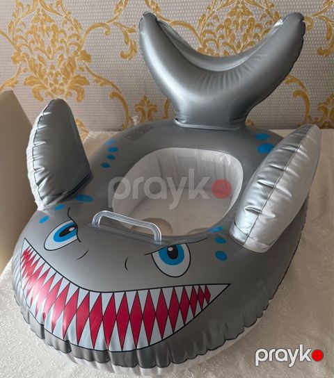 Uşaq üçün şişmə üzmə dairəsi – “Akula” dizaynı - Material: möhkəm PVC — Bakı