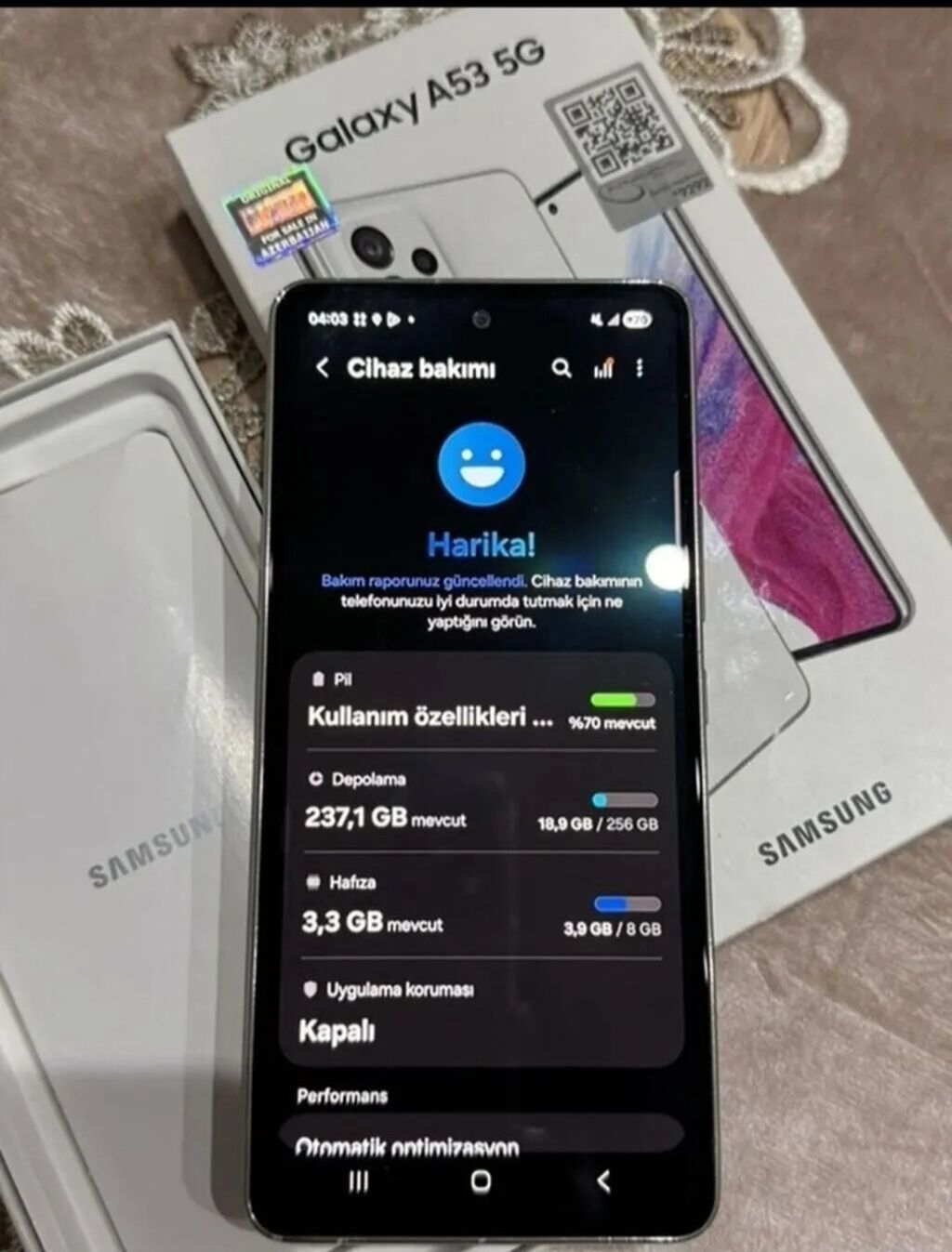 Samsung Galaxy A53 5G, 256 GB, rəng - Ağ, İki sim kartlı — Samsung, Bakı (2)