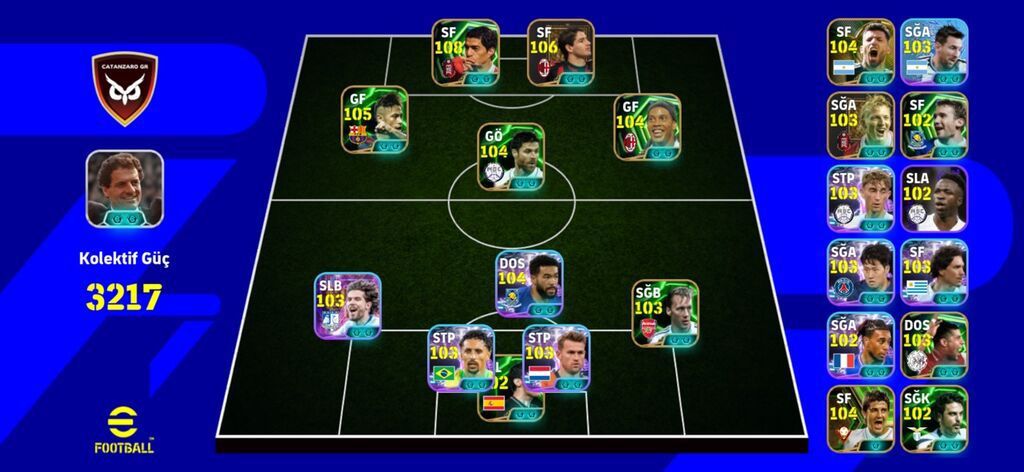 EFootball hesabı – güclü komanda və geniş kart kolleksiyası - Oyun