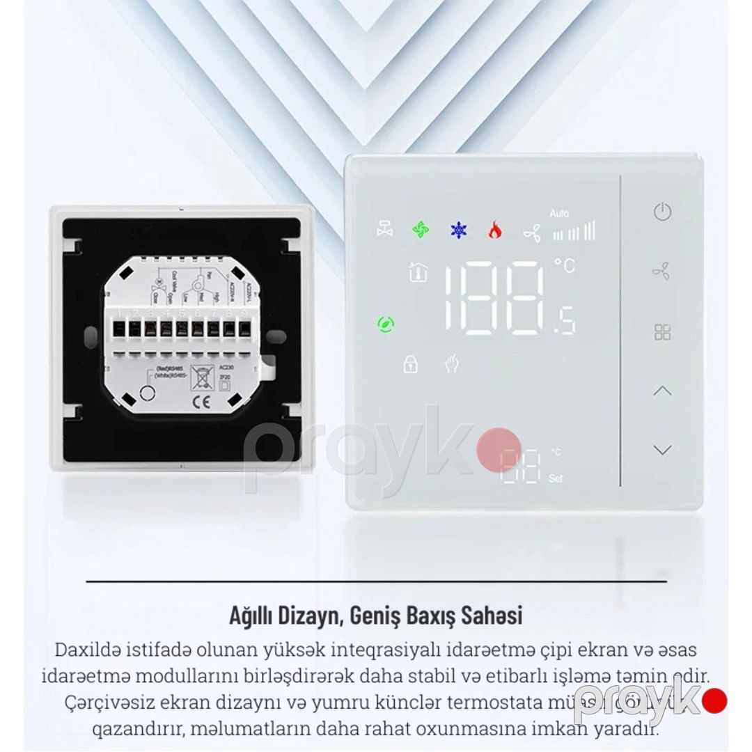 Ağıllı Fan Coil Termostatı Tuya WiFi (2-Pipe FCU) — Mallar, Bakı (5)