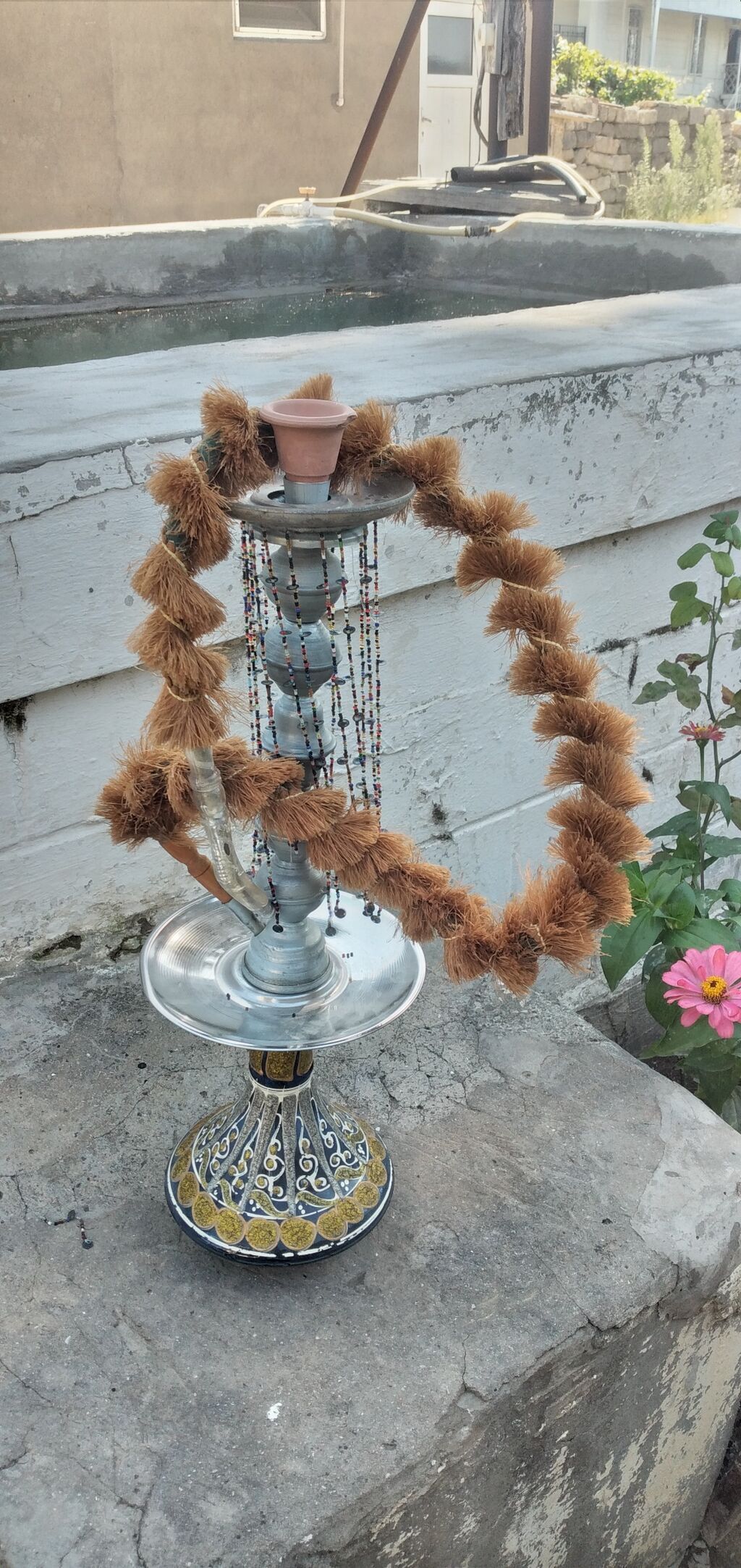 Nargilə dəsti - Klassik dizaynlı, keramika kasalı nargilə - Metal — Gözəllik və sağlamlıq, Digah (2)