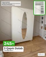 3 qapılı paltar dolabı – 47×200×120 sm - Rəng seçimi: mümkündür - — Mebel