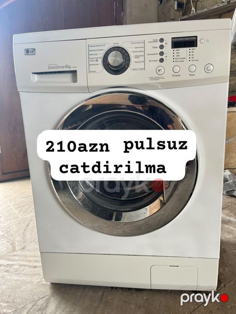 LG paltaryuyan maşın, ön yükləməli model. 6 kq tutuma malikdir və
