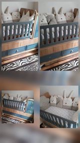 Uşaq beşiyi və komodlu dəst – Aym İnci modeli - Material: ağac — Mebel