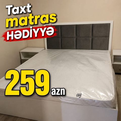 Yeni, İkinəfərlik çarpayı, Bazasız, Matras ilə, Siyirməsiz, Azərbaycan — Digah