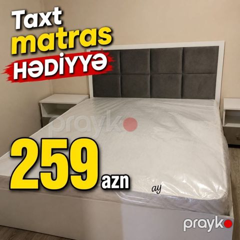 Yeni, İkinəfərlik çarpayı, Bazasız, Matras ilə, Siyirməsiz, Azərbaycan