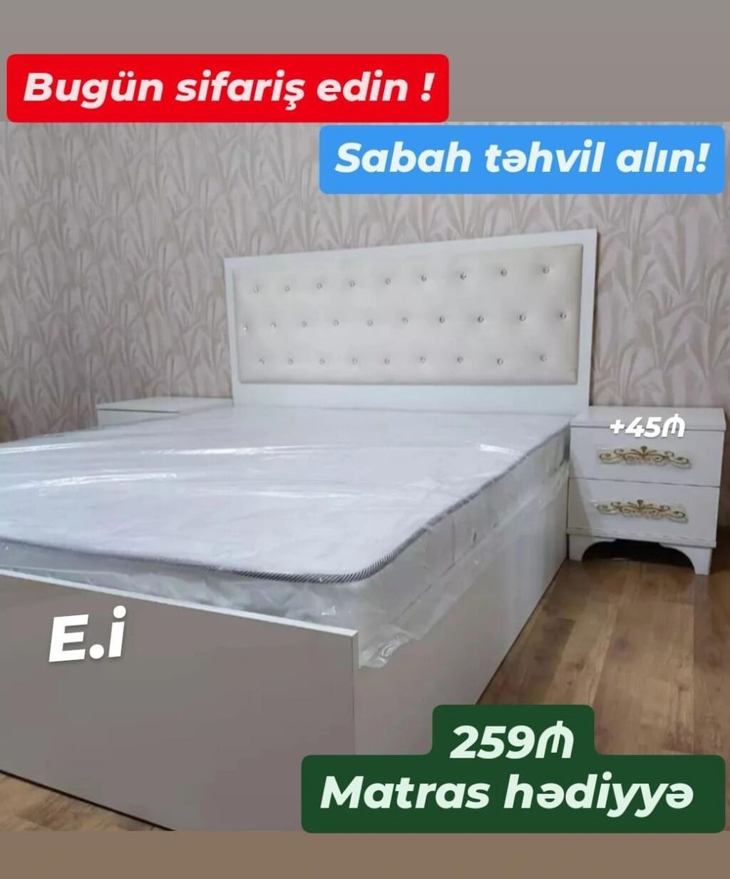 *Taxt / 2 Nəfərlik Çarpayı 259Azn💥* ✔️ Rəng seçimi var ✔️ Matireal