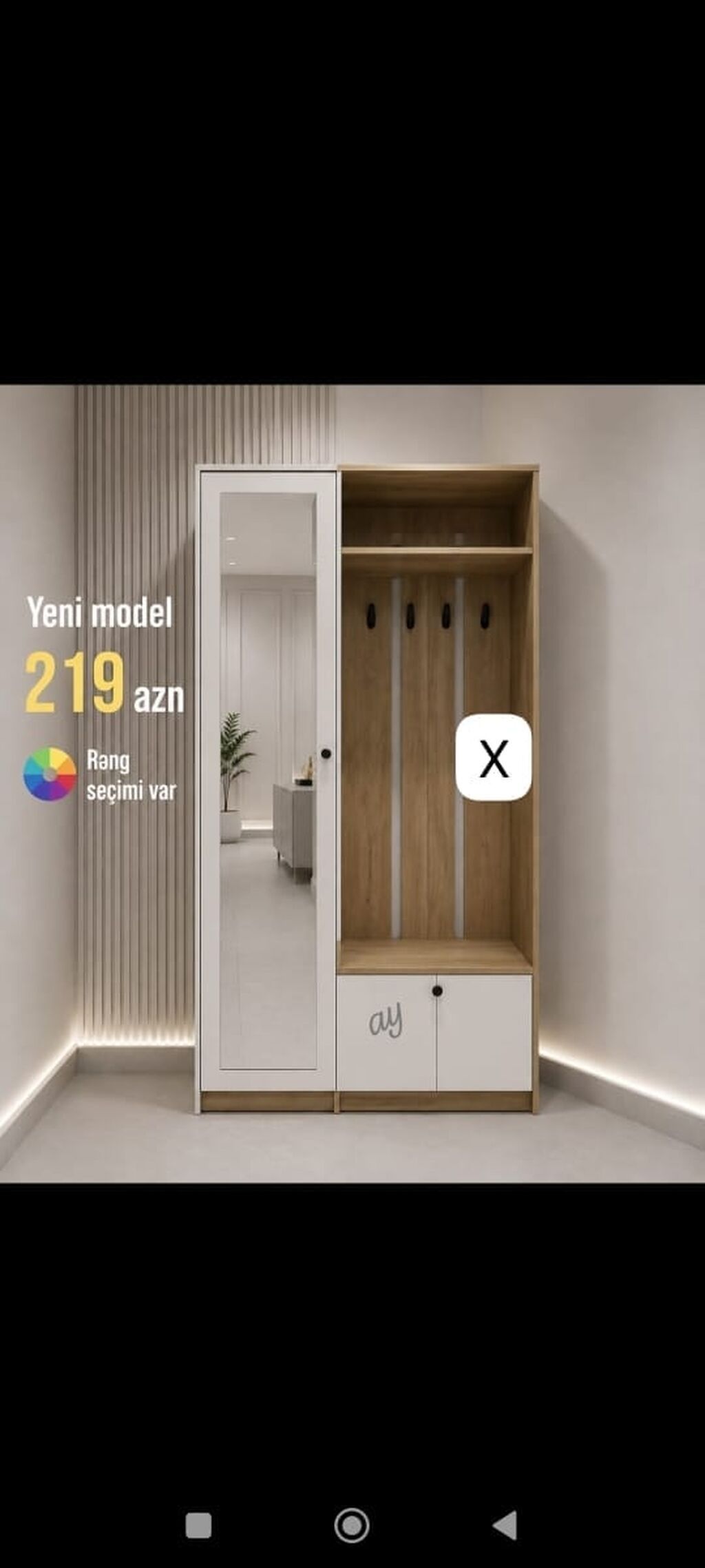 Dəhliz üçün çoxfunksiyalı asma dolab – Yeni model • Qiymət: 219 AZN — Mallar, Bakı