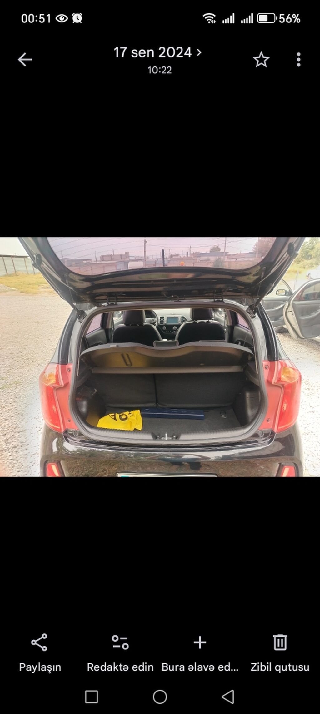 Kia Picanto, qara rəngli, 5 qapılı hetçbek. Texniki xüsusiyyətlər və — Avto, Bakı (6)