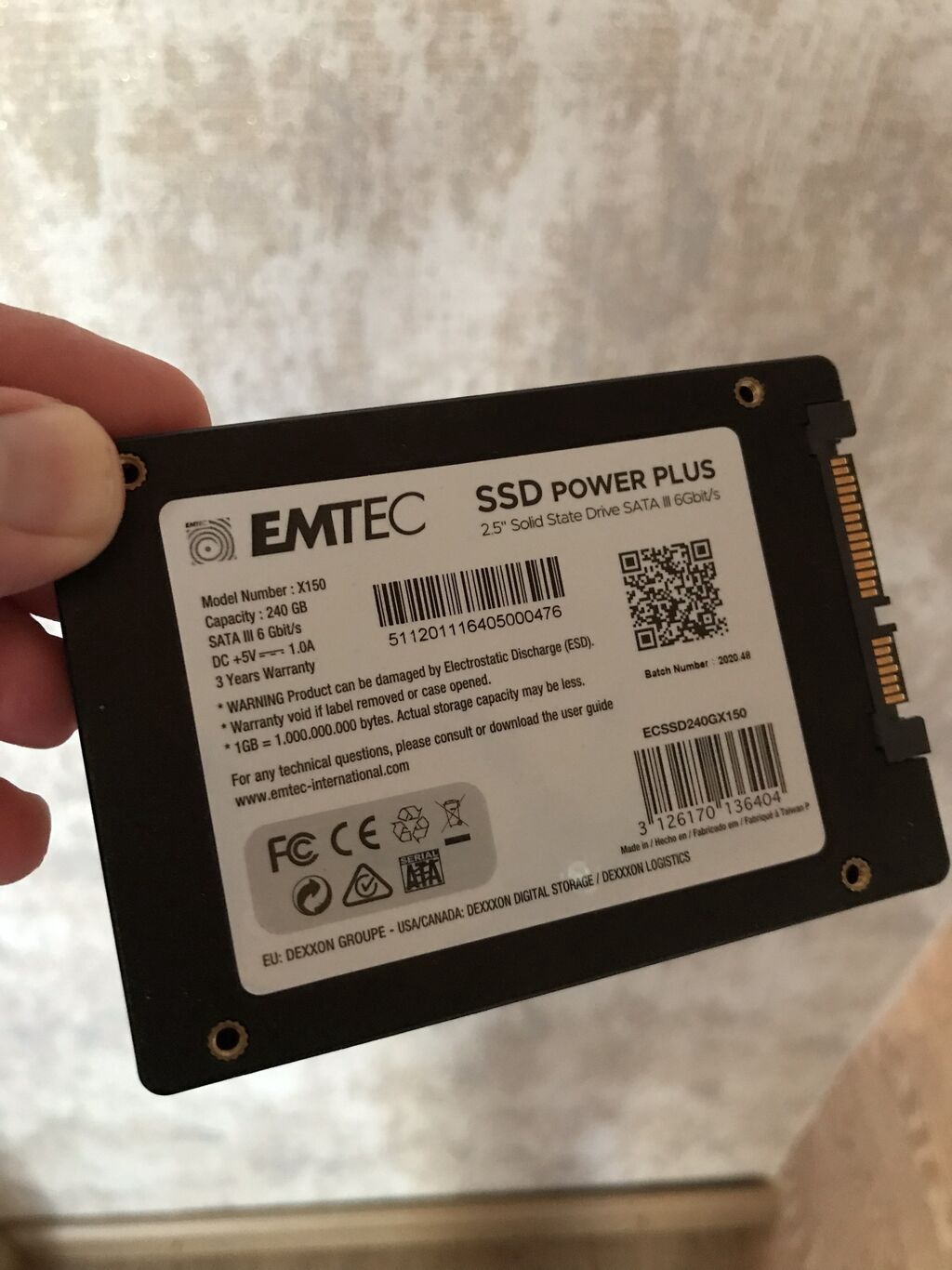SSD Emtec 240GB hard disk Əla vəziyyətdə — Elektronika, Xırdalan (2)