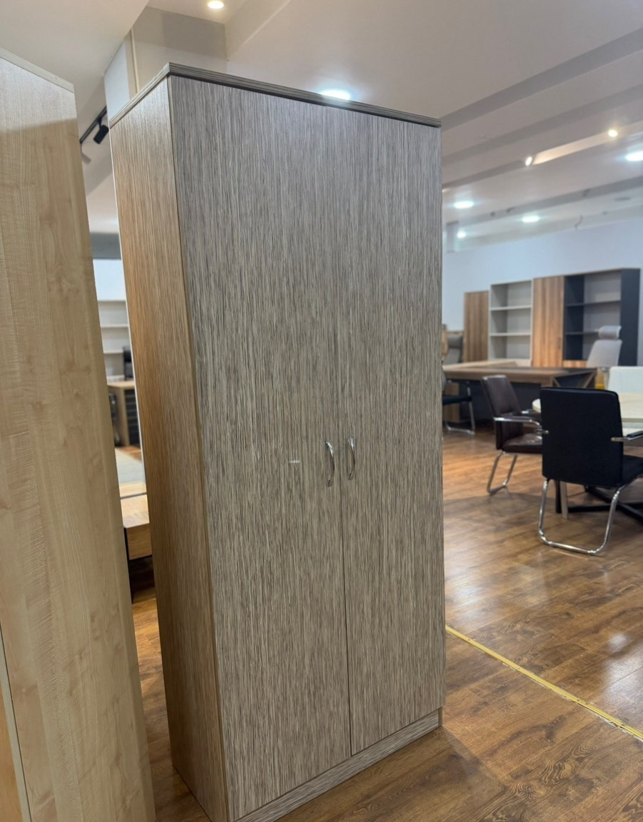 Ofis dolabı İki qapılı, Qəhvəyi rəng — Ekonom Ofis mebeli — Office furniture