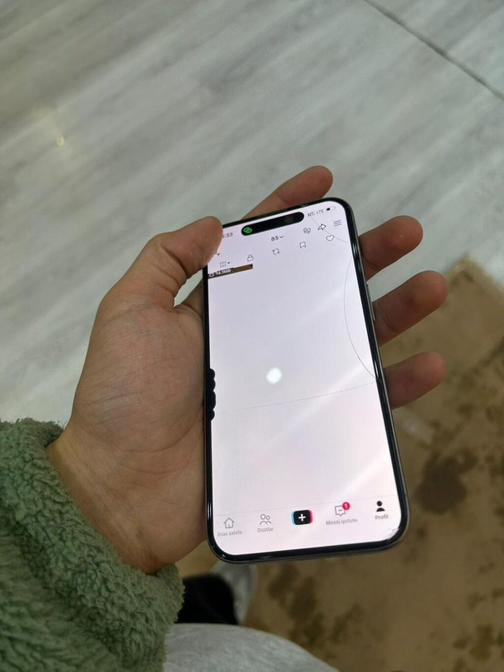 IPhone 15 Pro, 128 GB, Gümüşü, Qırıq — Apple iPhone, Qobu