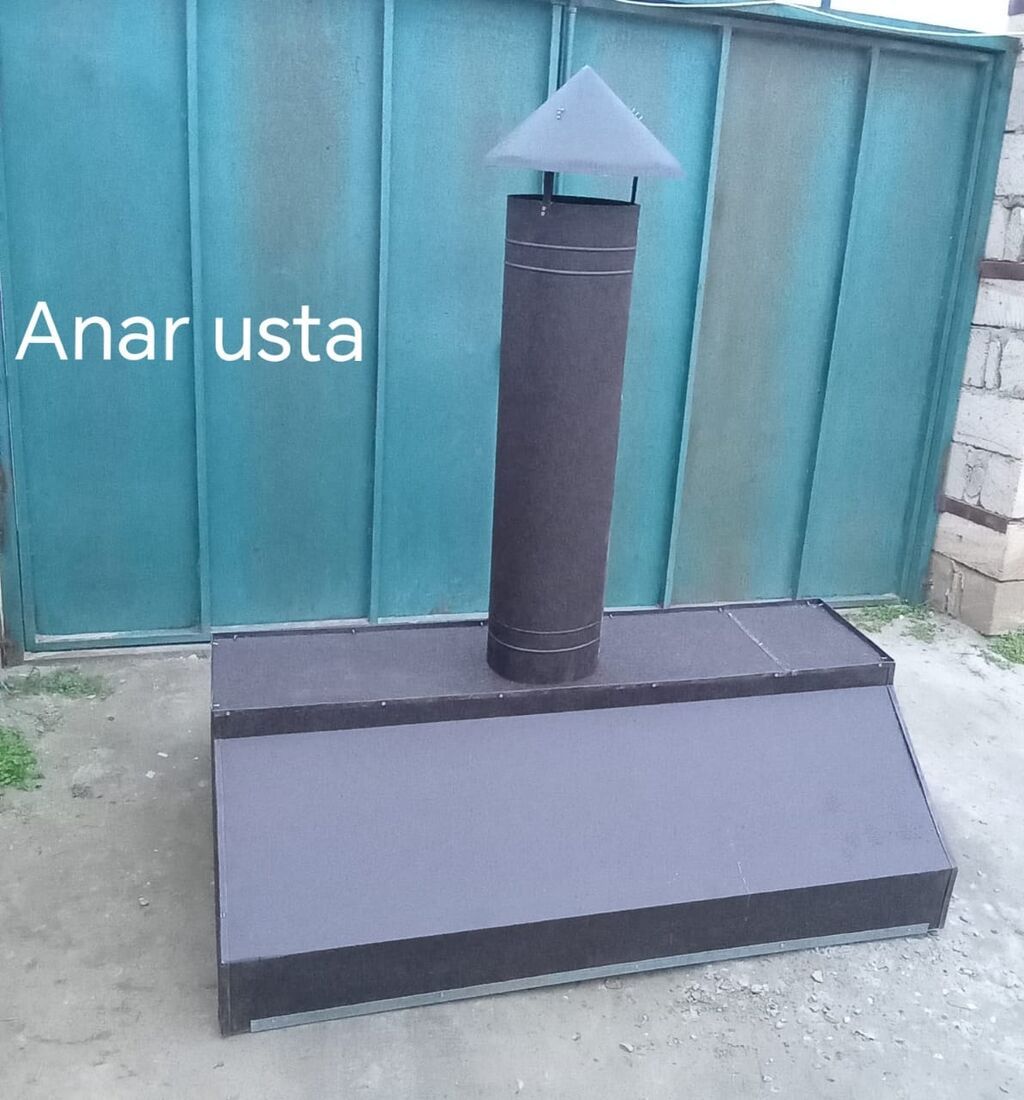 Məhsul: Duman və hava çıxarışı üçün metal bacalar, bacaqapaqları və