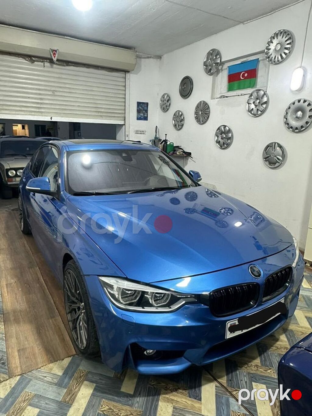 BMW 3 Series (F30) sedan – Estoril Blue rəng - M paket xarici görünüş — Avtomobillər, Bakı (4)