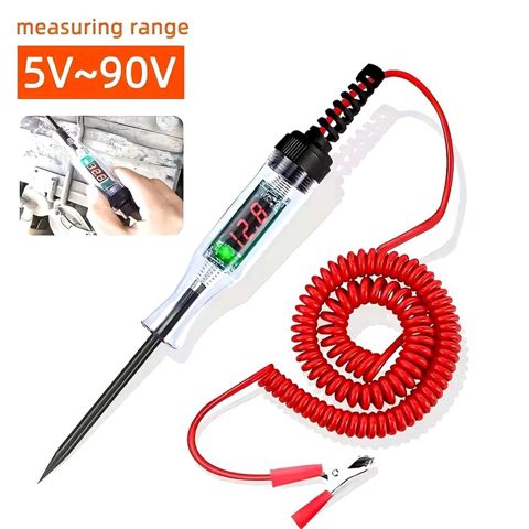 Rəqəmsal avtomobil gərginlik testeri (prob) - Ölçmə aralığı: 5V–90V