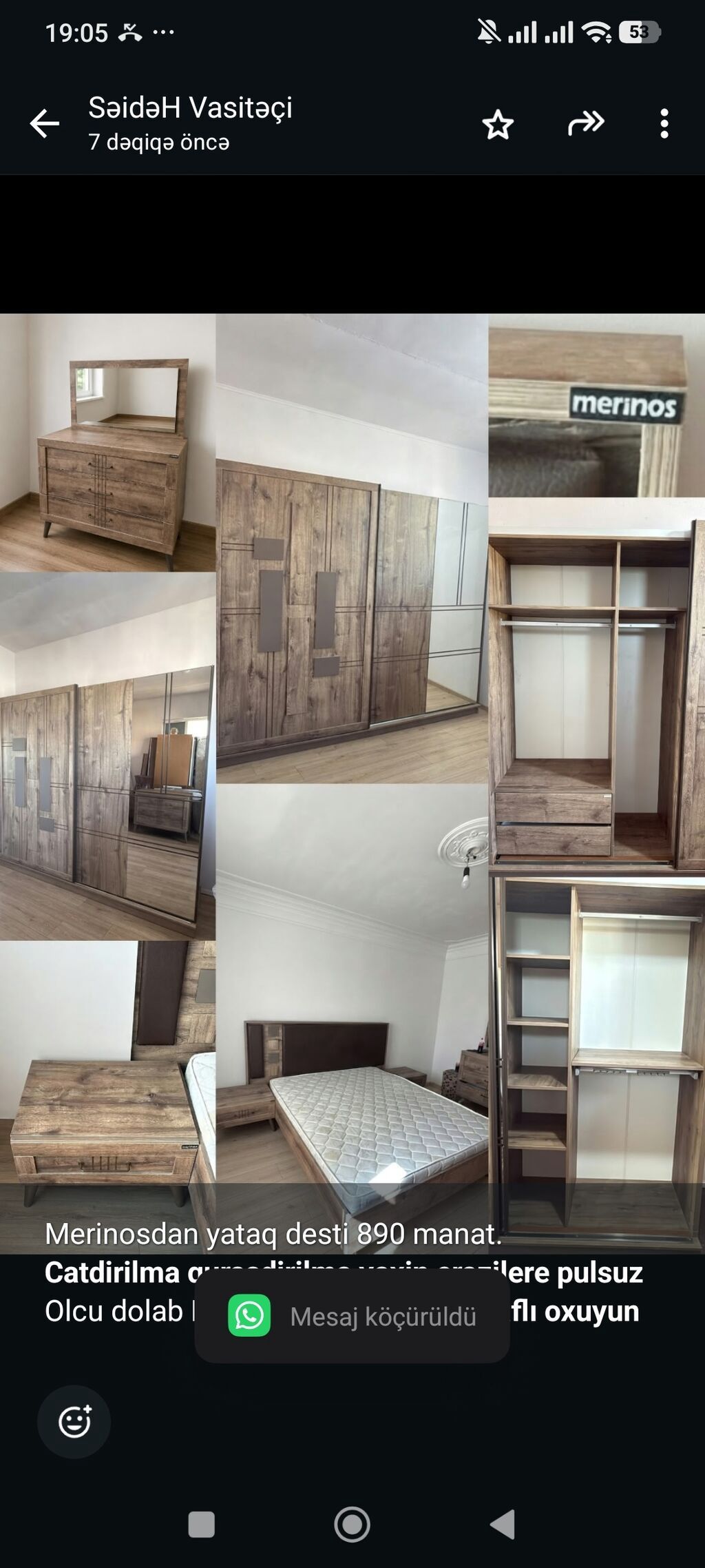 Merinosdan yataq desti 890 manat. *Catdirilma qurasdirilma yaxin — Mebel, Bakı