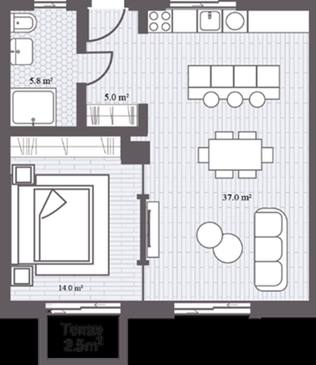 Satılır 2 otaqlı yeni tikili 74 m² — Mənzil, Bakı (8)