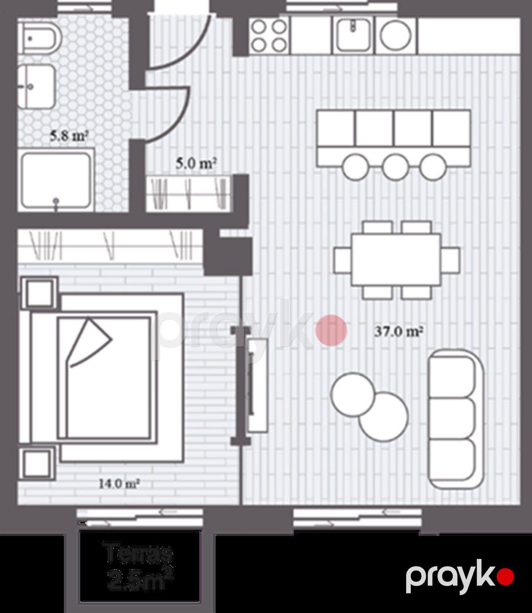 Satılır 2 otaqlı yeni tikili 74 m² — Mənzil, Bakı (8)