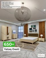 Yataq Dəsti – 650 ₼ Komplekt tərkibi və ölçülər: - Çarpayı: 1 ədəd — Mebel