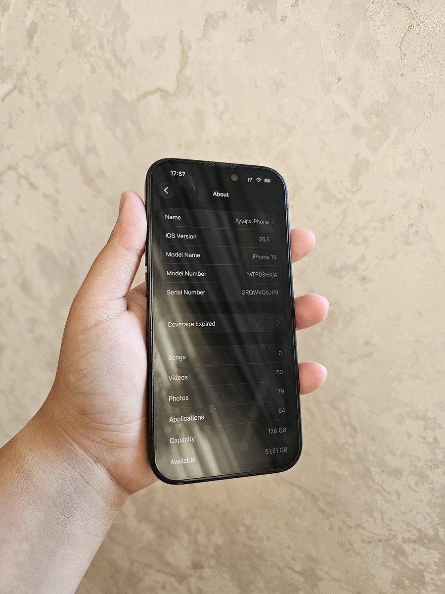 Apple iPhone 15 Black 128GB/6GB — Telefonlar və qadjetlər, Bakı (4)