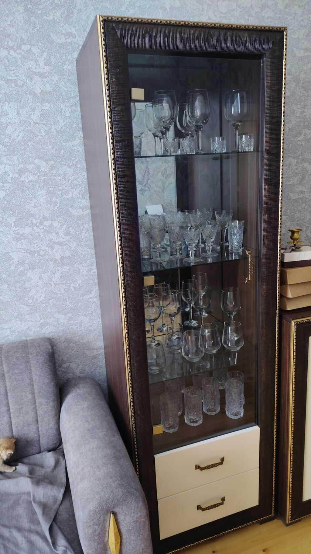 Qonaq otağı mebel dəsti (vitrin şkafları + TV altlığı) — Qonaq otağı üçün, Digah (2)