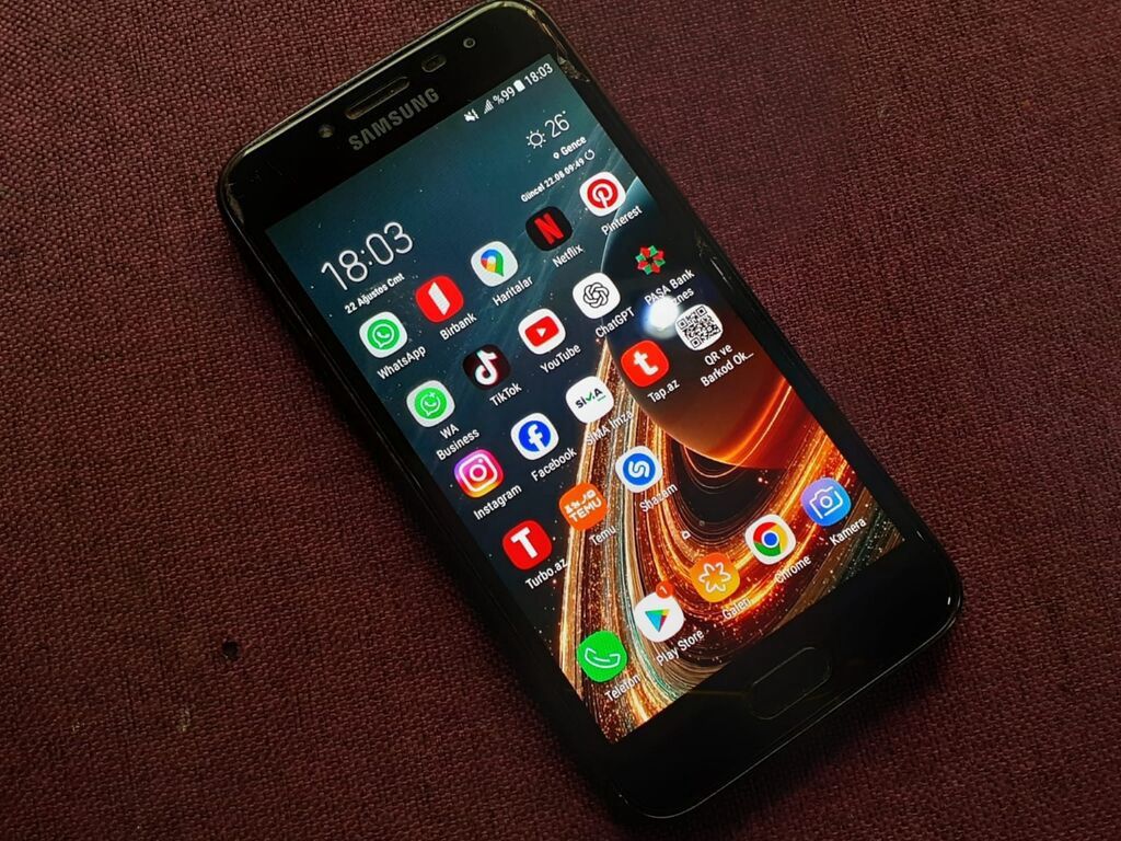 Samsung Galaxy J2 Pro 2018, 16 GB, rəng - Qara, Zəmanət, Düyməli, Sensor — Samsung, Gəncə (4)