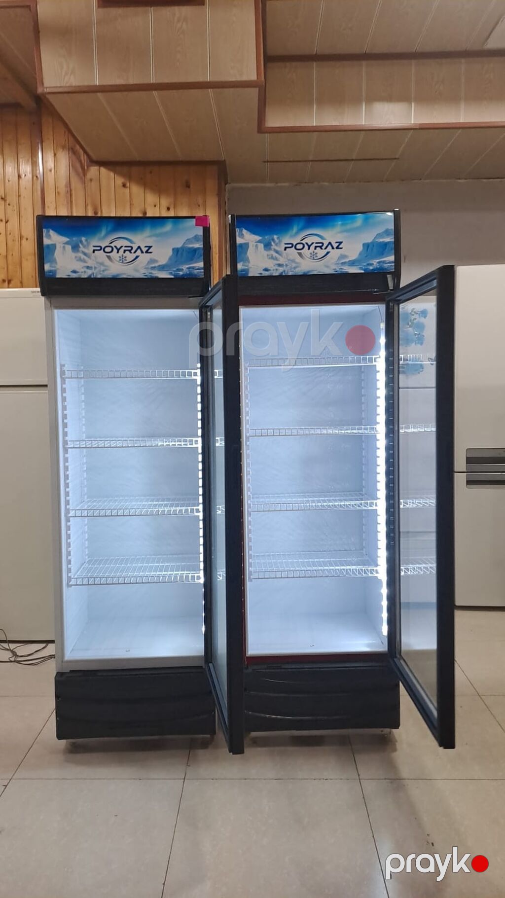 Poyraz şüşə qapılı vitrin soyuducu - Tək qapılı, dik vitrin tipli — Soyuq vitrini, Digah (5)