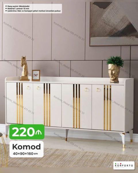 Komod – 40×90×160 sm - Rəng seçimi: mümkündür - Material: 18 mm