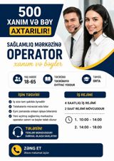 Çağrı mərkəzi operatoru tələb olunur, Tələbələr, 18-29 yaş, Təcrübəsiz — Продажи
