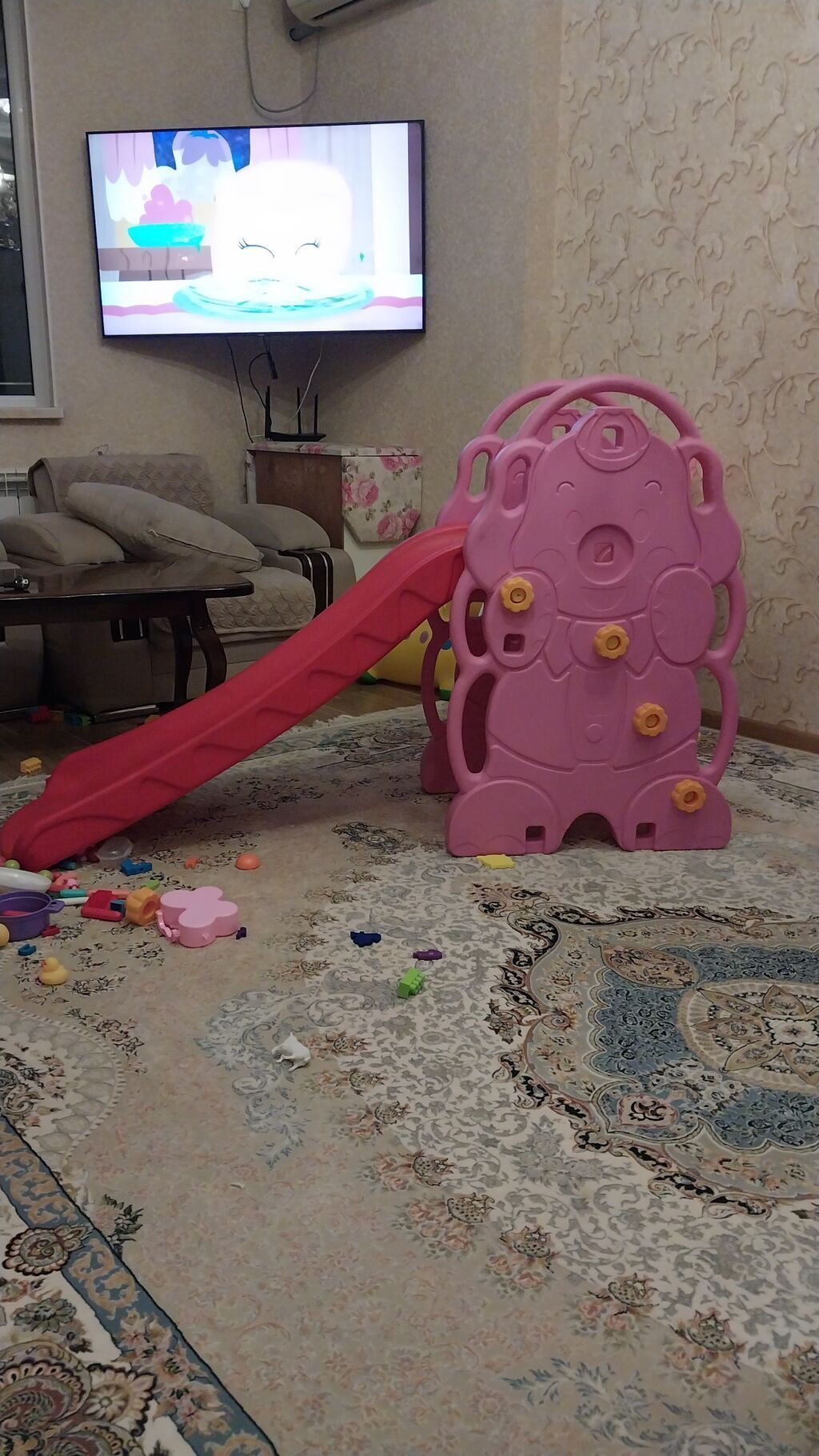 Uşaq üçün daxili sürüşkən – plastik konstruksiya - Rəng — Mebel, Masazır (3)