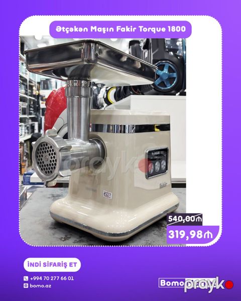 Ət çəkən maşın Fakir Torque 1800 W, Yeni — Bakı