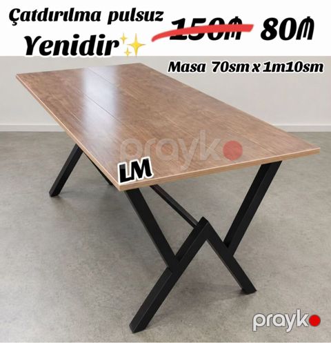 Yeni MASALAR Yeni və sifarişlə Qiymət: 80₼ Masa 1.10x70